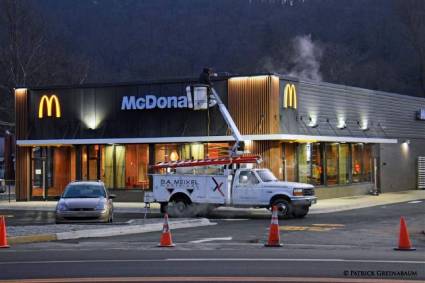 B.A. Meixel Electrical working on a McDonalds remodel in Williamsport Pennsylvania.